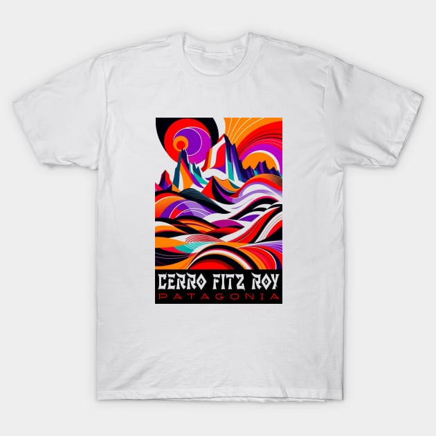 Fresh Cerro Fitz Roy Mountain Argentina T-Shirt by Sambastyles